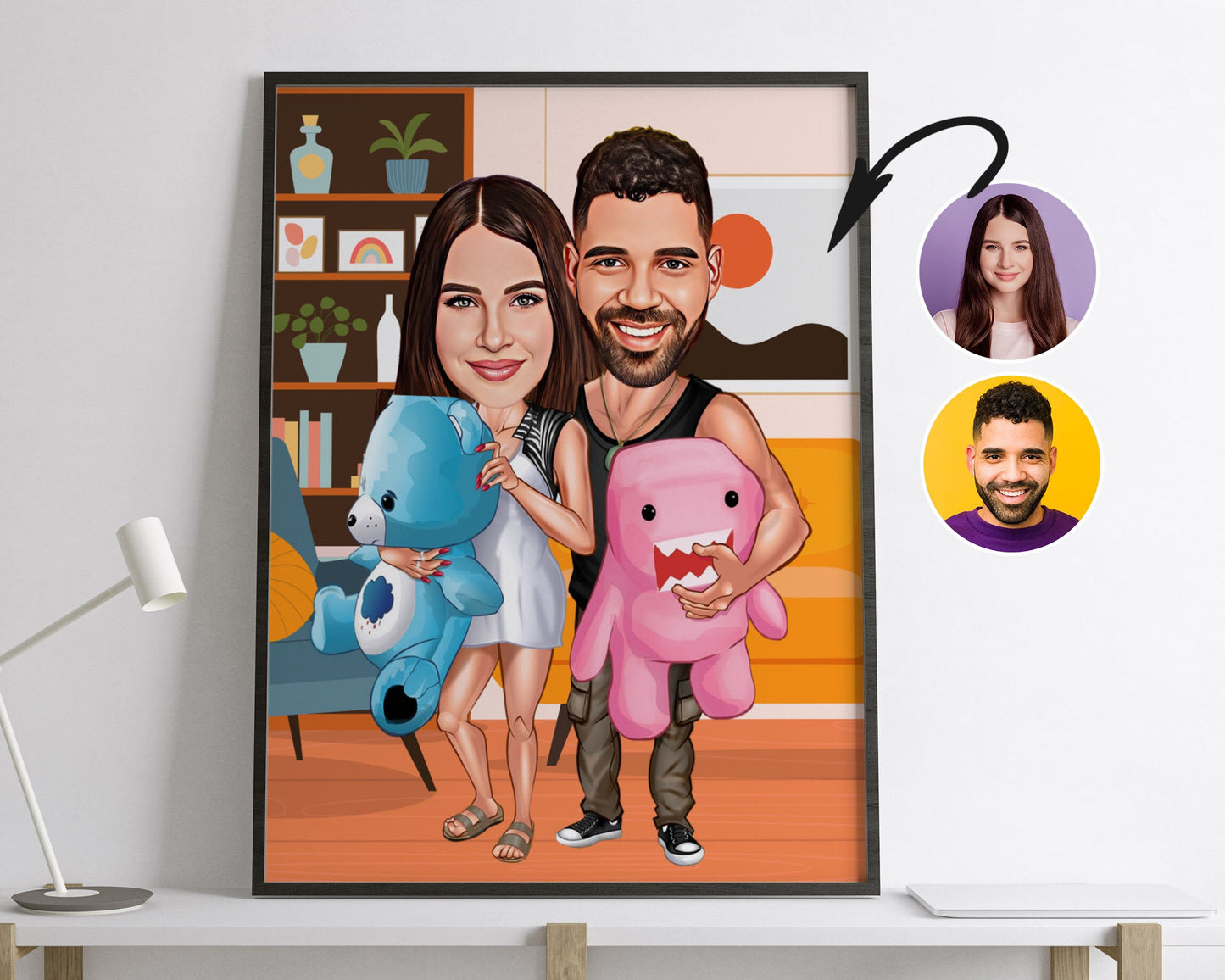 Personalised Couple Caricature