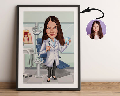 Personalised Dentist Caricature