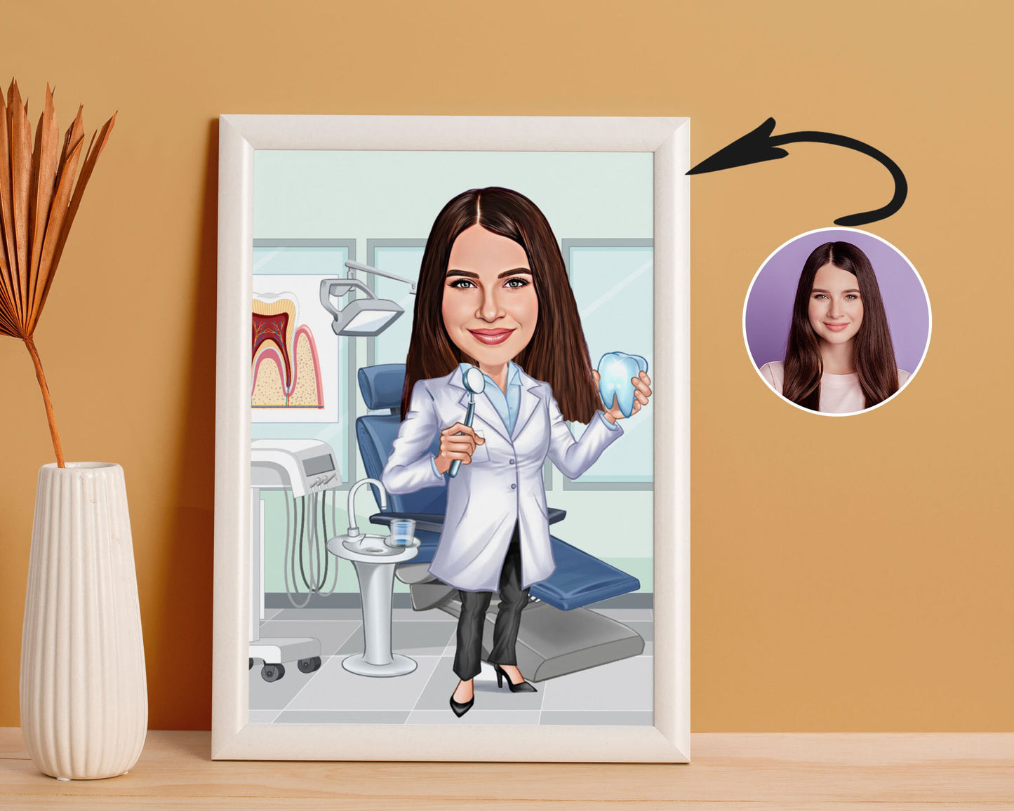 Personalised Dentist Caricature