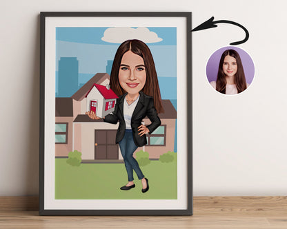 Personalised Realtor Caricature