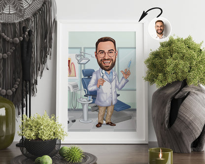 Personalised Dentist Caricature