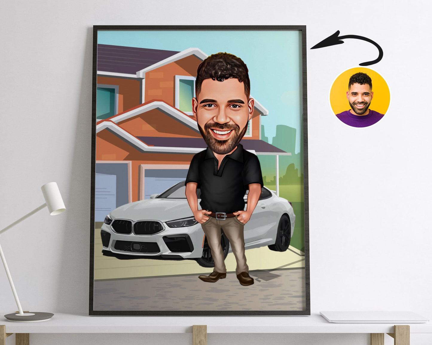Personalised Car Caricature