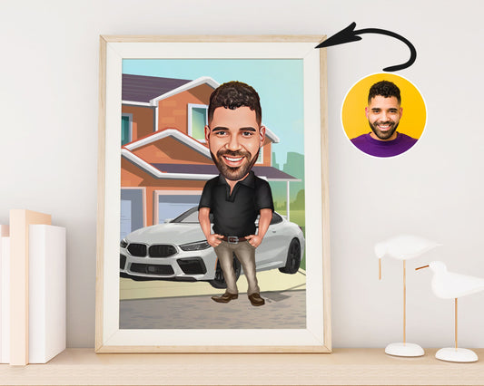 Personalised Car Caricature