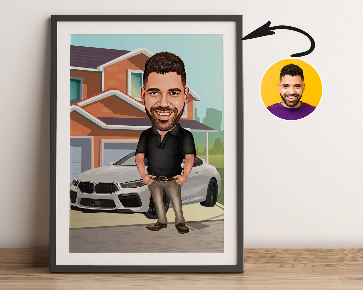Personalised Car Caricature
