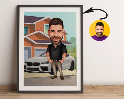 Personalised Car Caricature