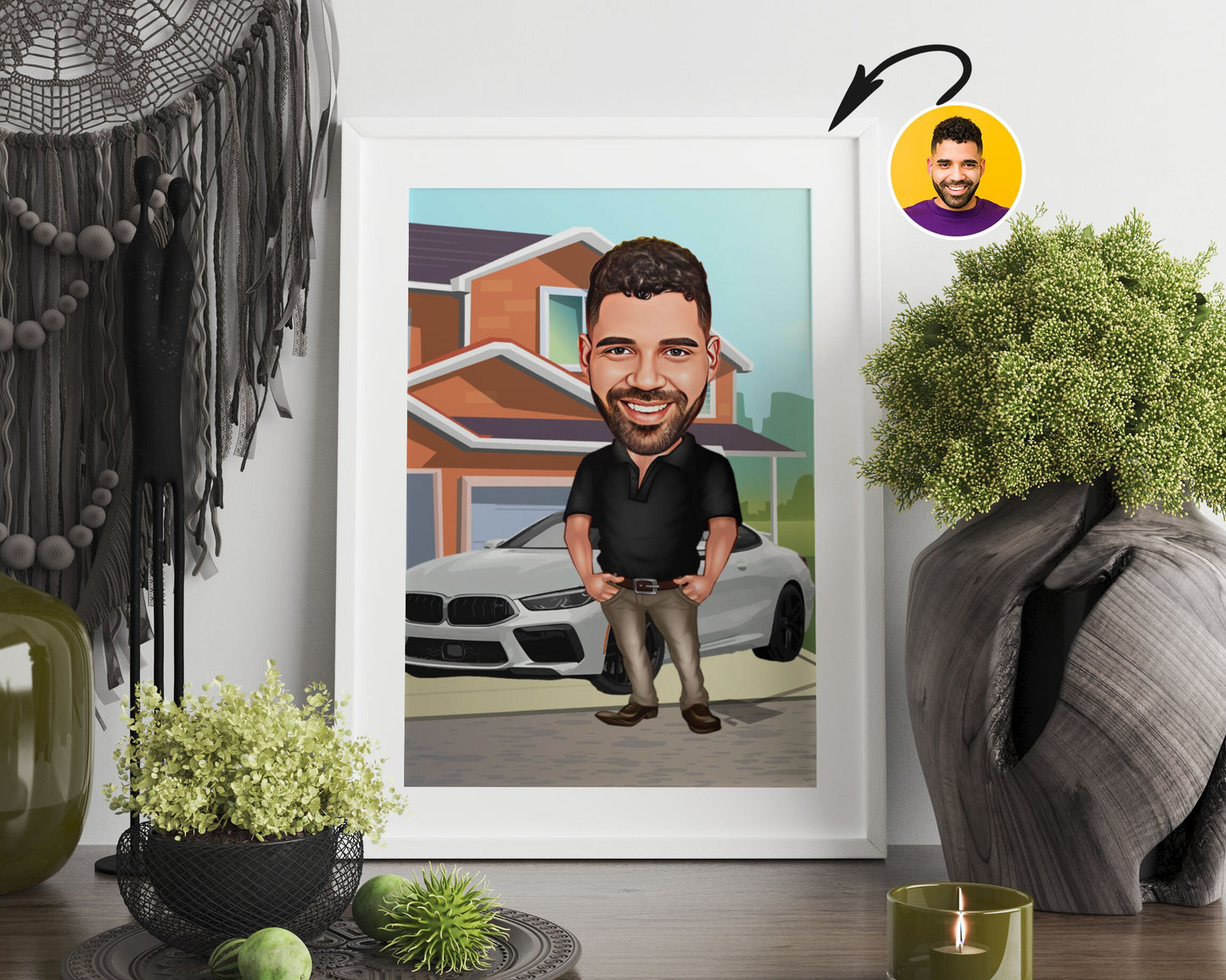 Personalised Car Caricature