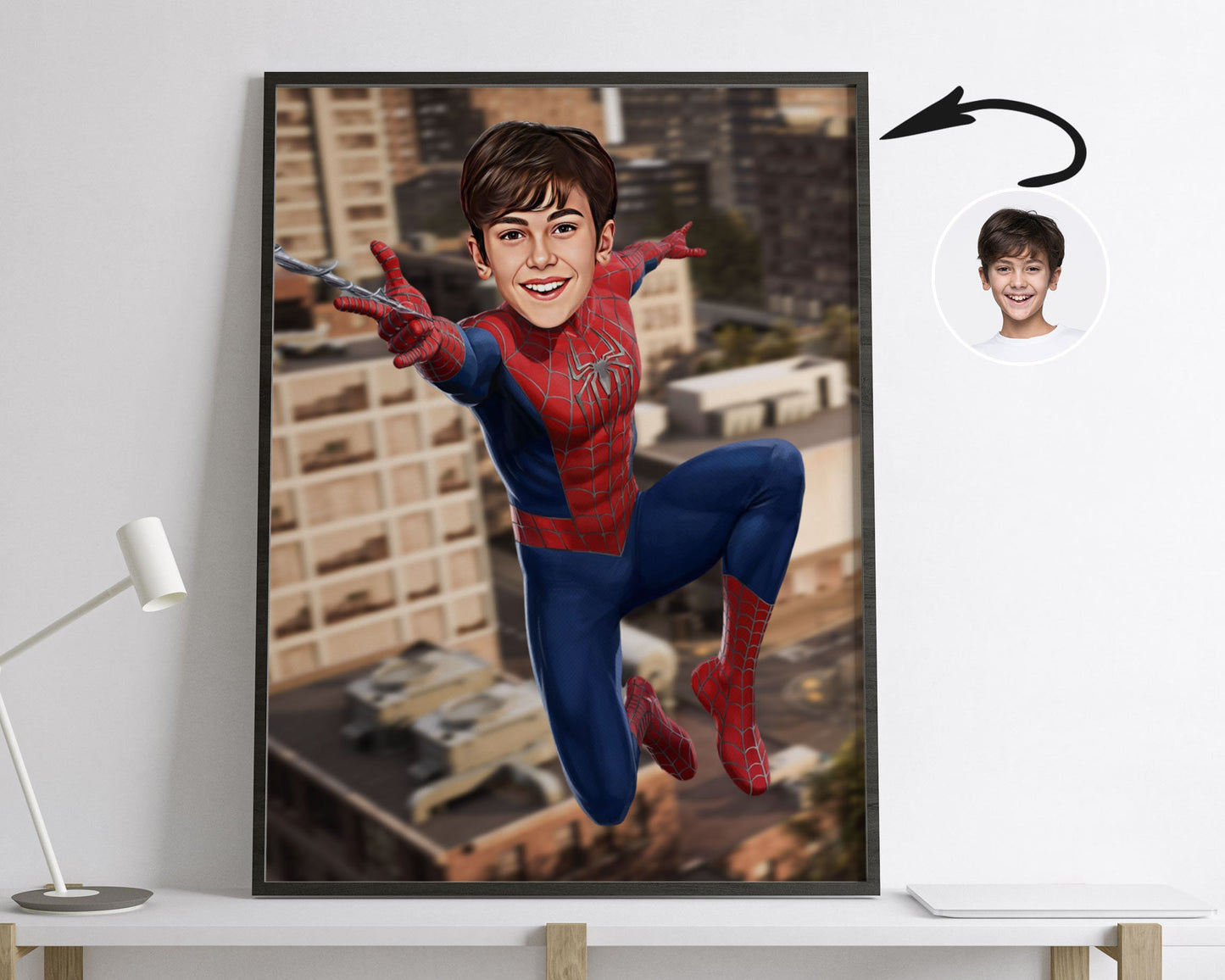 Personalised Spiderman Caricature