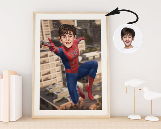 Personalised Spiderman Caricature