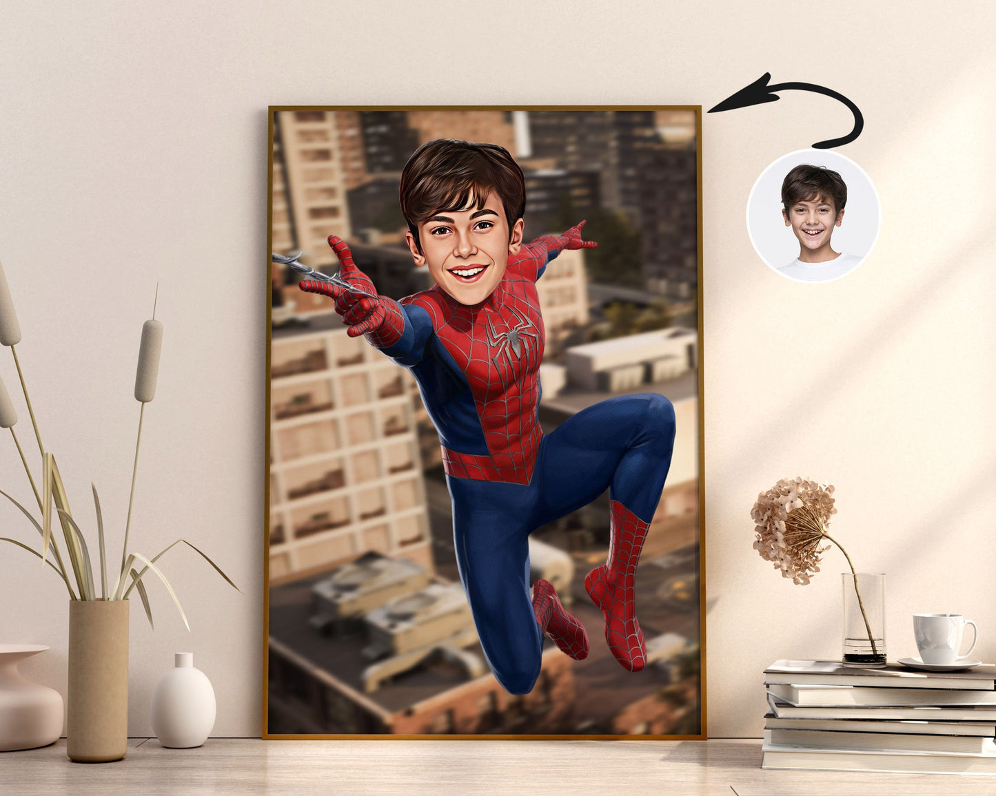 Personalised Spiderman Caricature