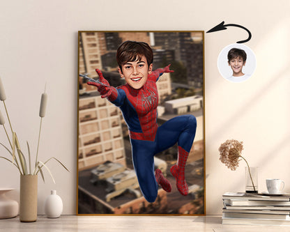 Personalised Spiderman Caricature