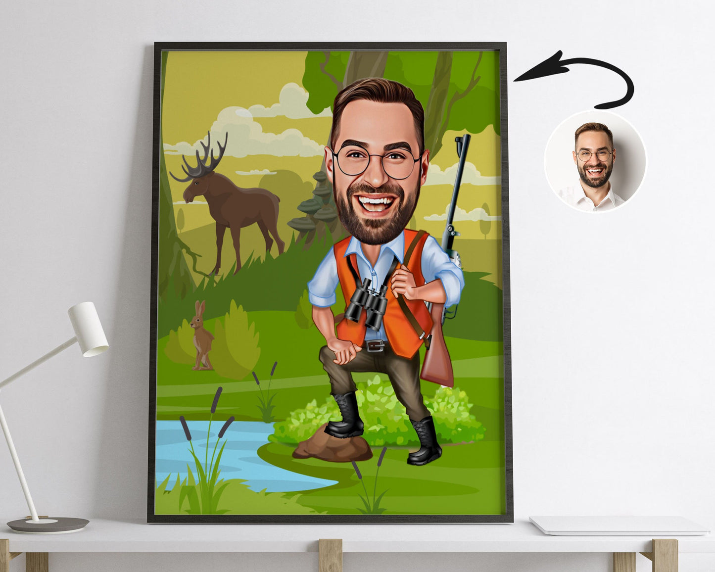 Personalised Hunter Caricature
