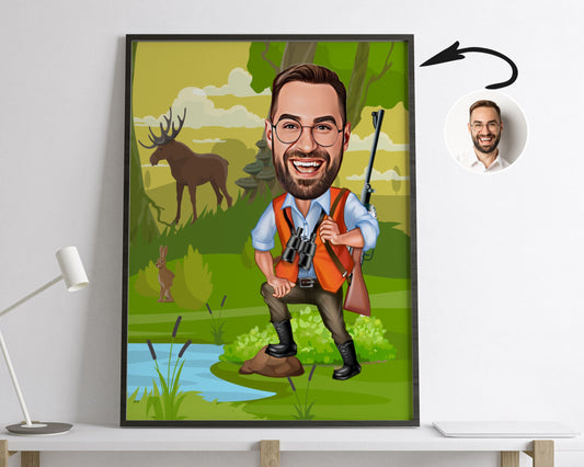 Personalised Hunter Caricature