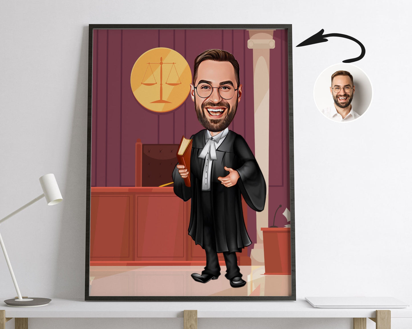Personalised Lawyer Caricature