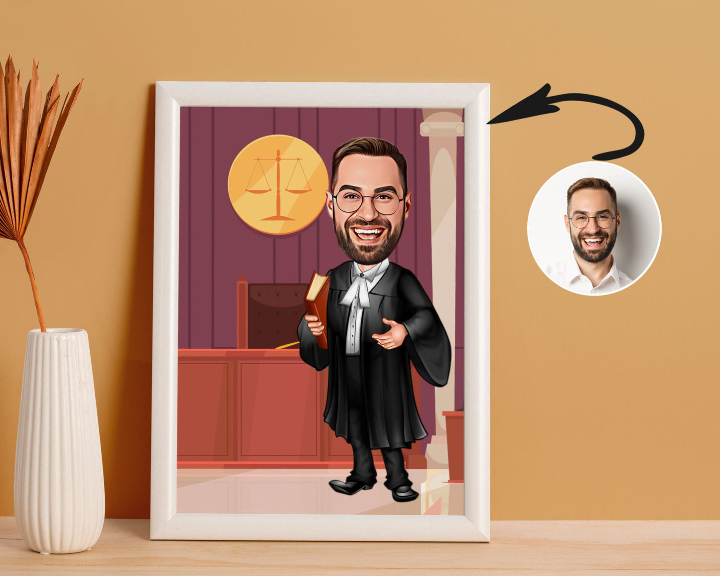 Personalised Lawyer Caricature