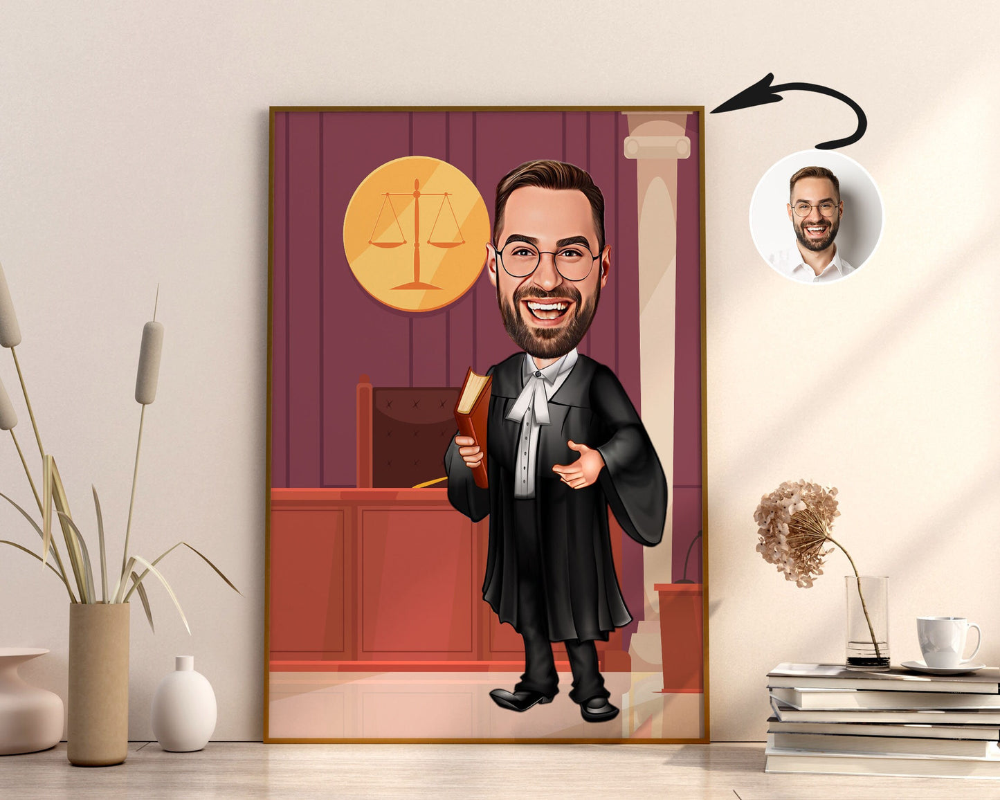 Personalised Lawyer Caricature