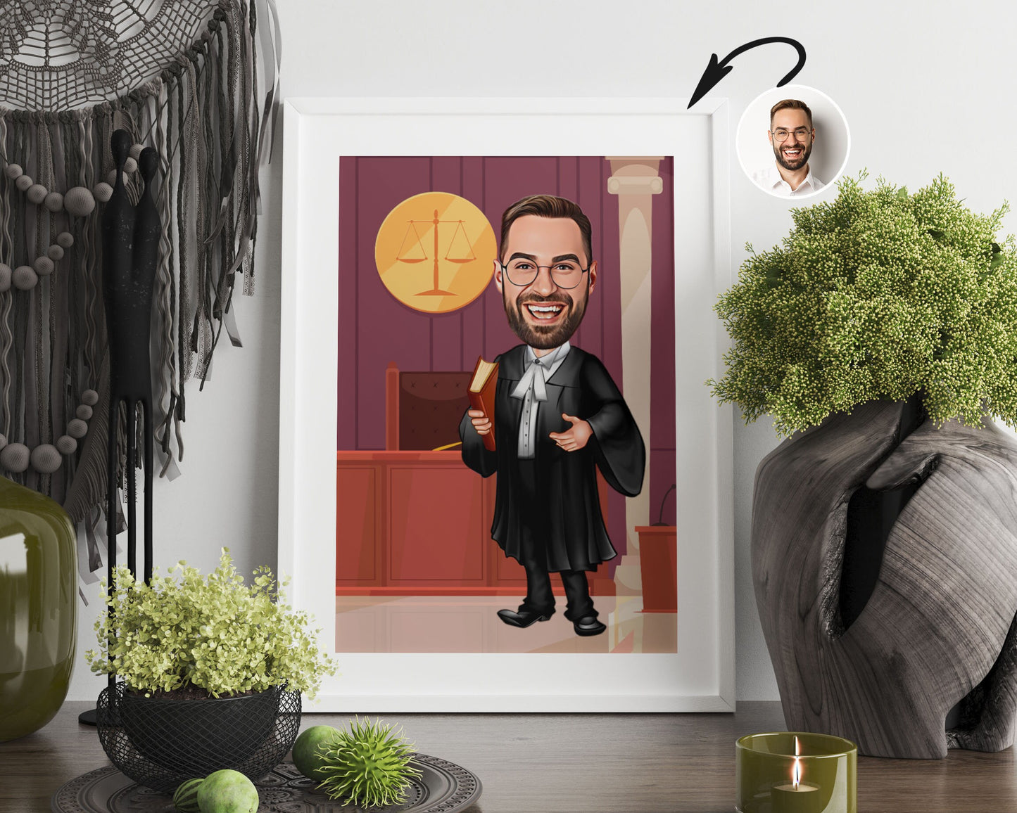 Personalised Lawyer Caricature