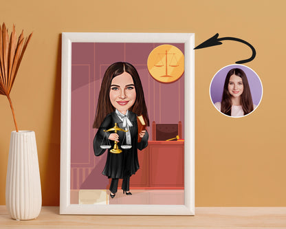 Personalised Lawyer Caricature