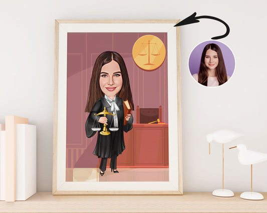 Personalised Lawyer Caricature