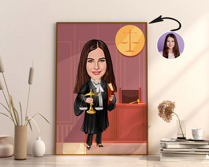 Personalised Lawyer Caricature