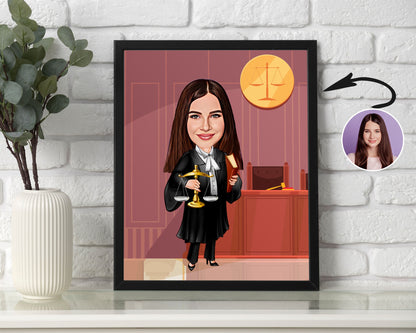 Personalised Lawyer Caricature