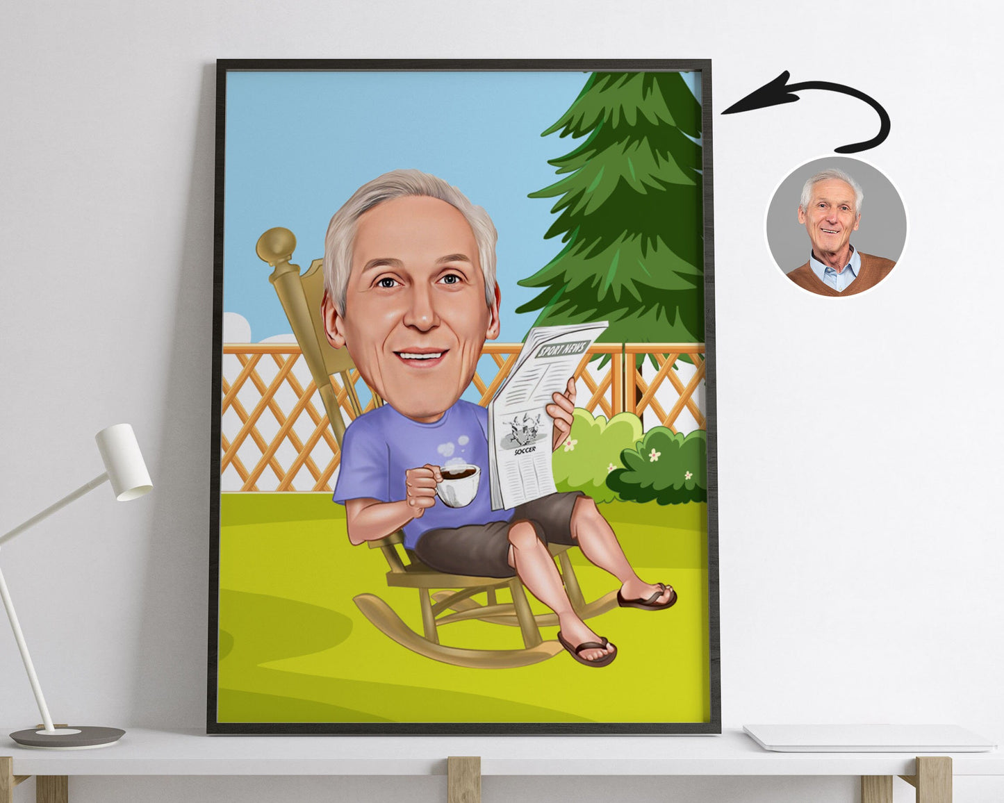 Personalised Retirement Caricature
