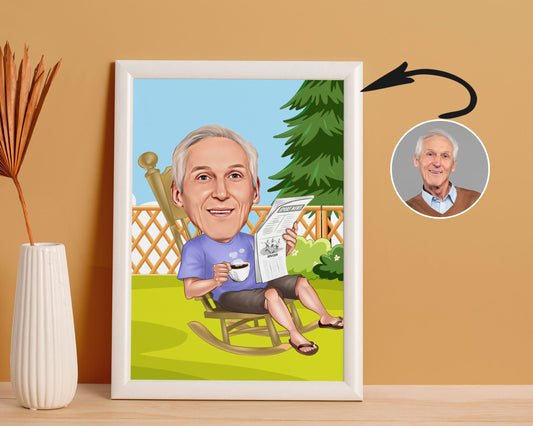 Personalised Retirement Caricature