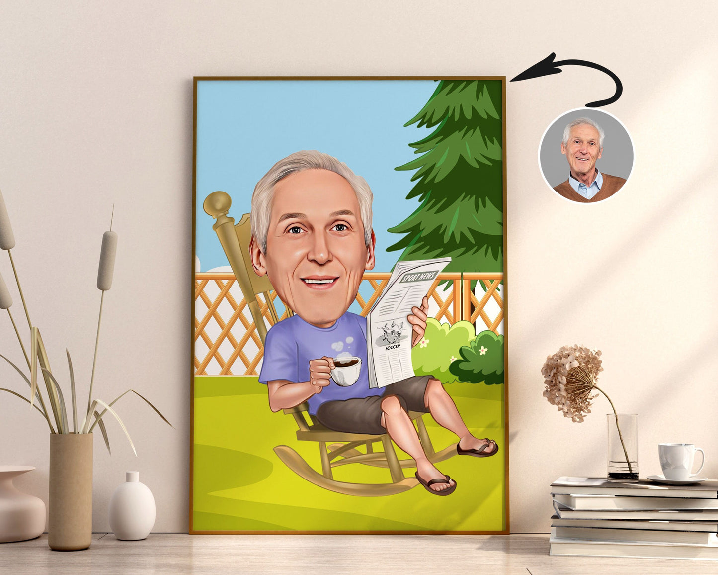 Personalised Retirement Caricature