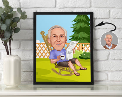 Personalised Retirement Caricature