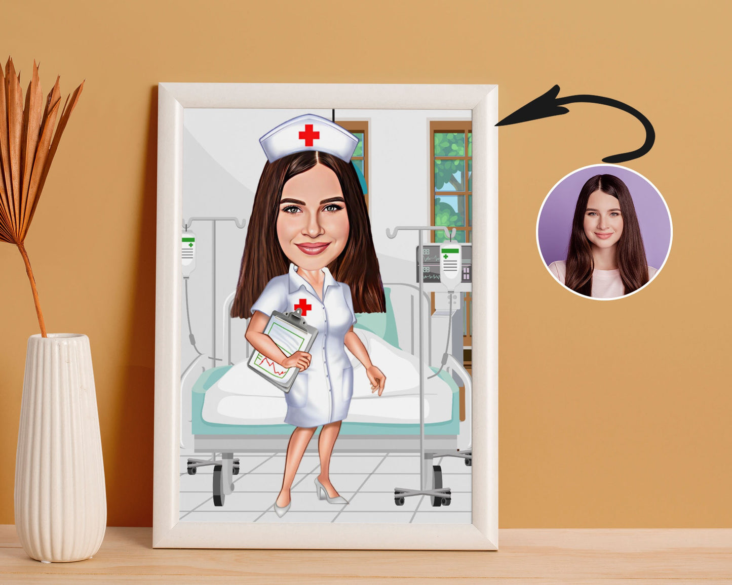 Personalised Nurse Caricature