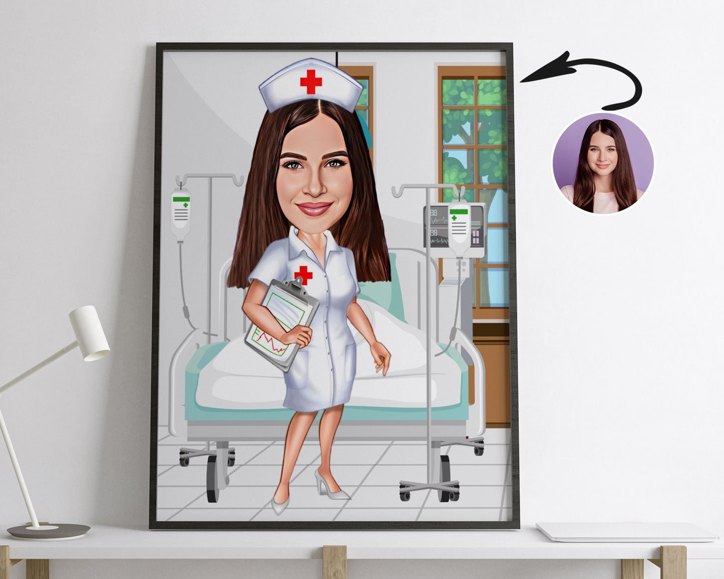Personalised Nurse Caricature