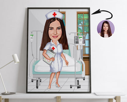 Personalised Nurse Caricature