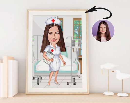 Personalised Nurse Caricature