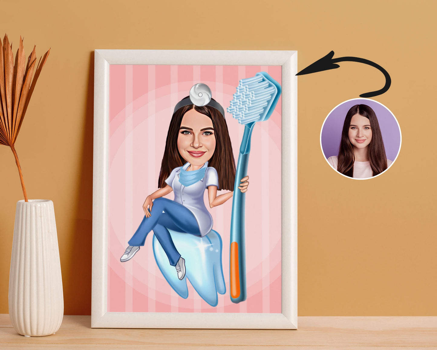 Personalised Dentist Caricature