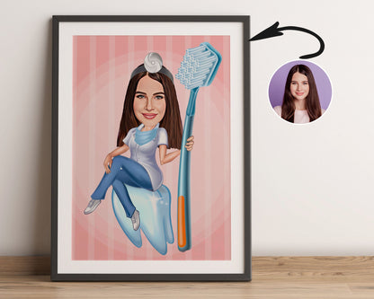 Personalised Dentist Caricature