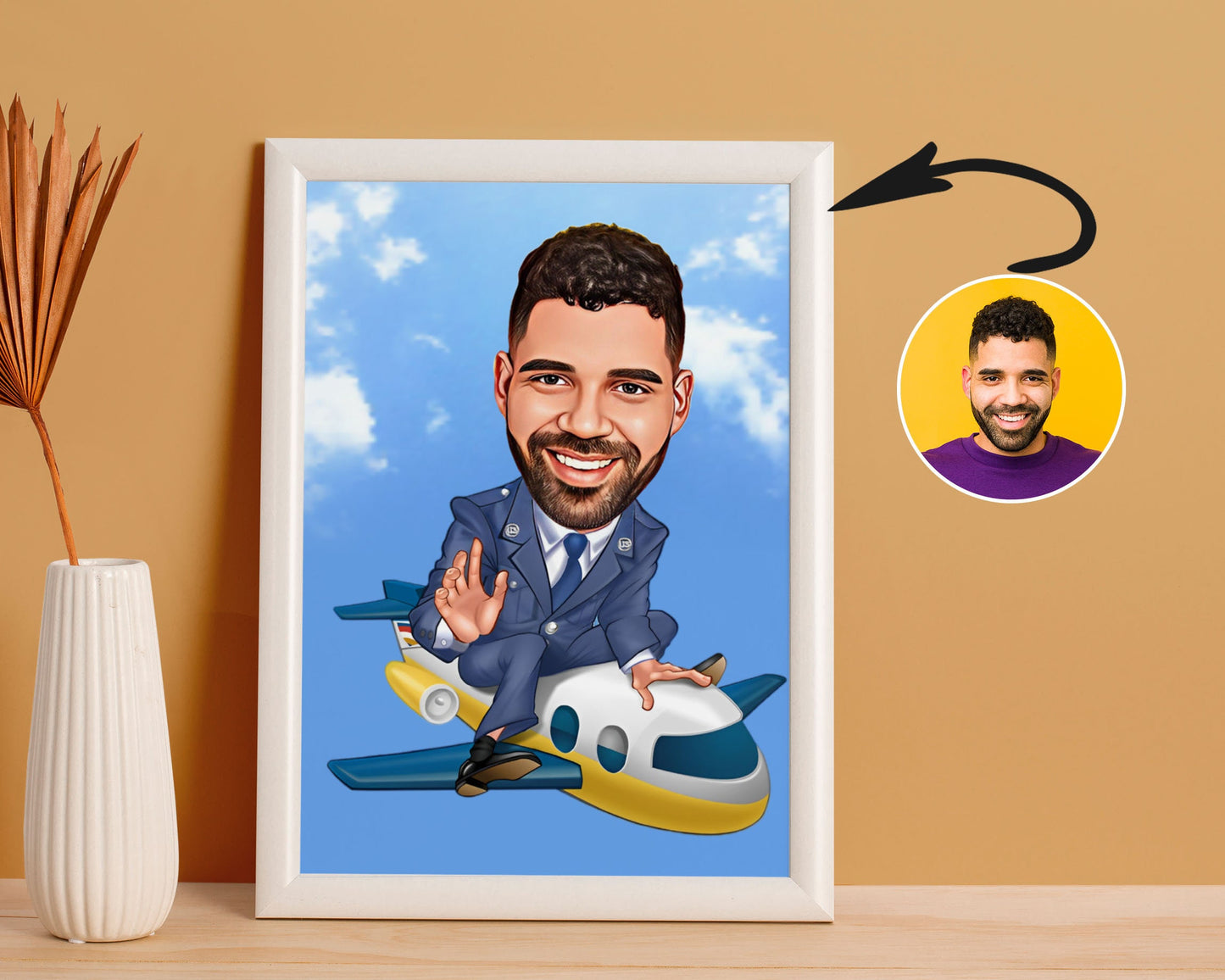 Personalised Pilot Caricature