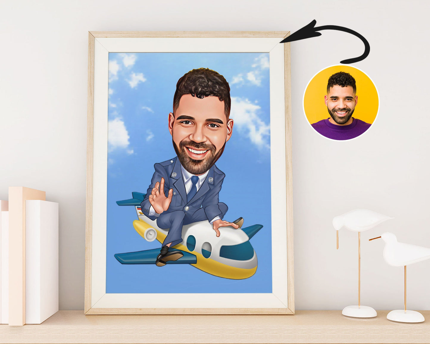Personalised Pilot Caricature