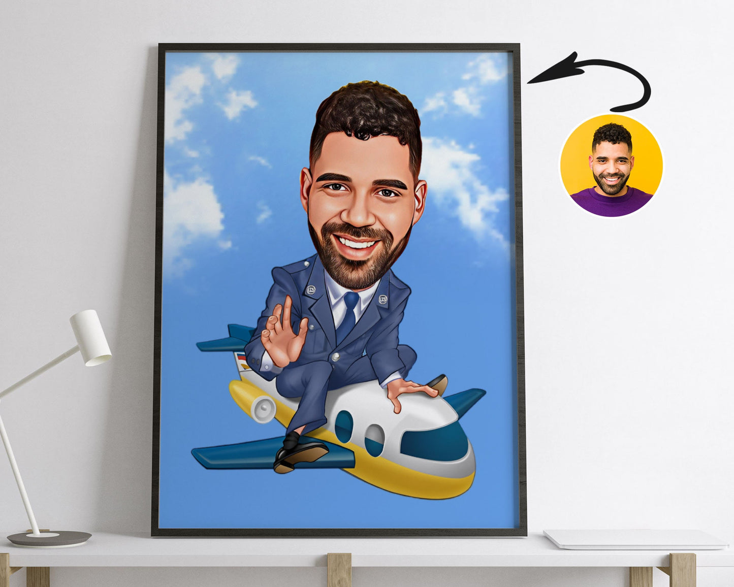 Personalised Pilot Caricature