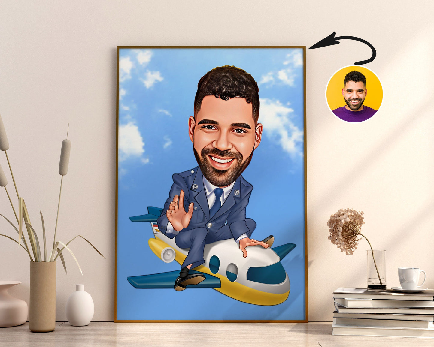 Personalised Pilot Caricature