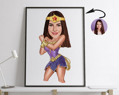 Personalised Super Woman Caricature