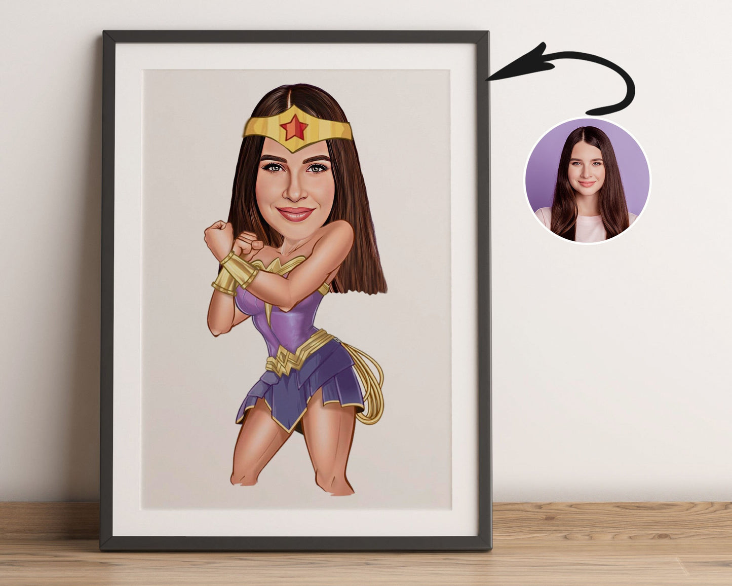 Personalised Super Woman Caricature