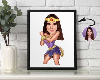 Personalised Super Woman Caricature