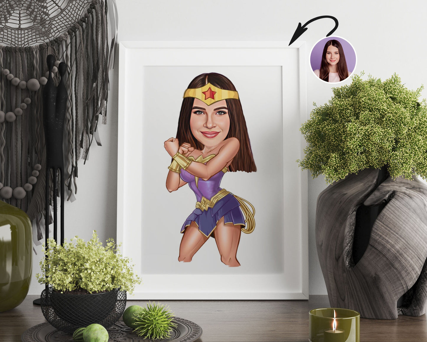 Personalised Super Woman Caricature