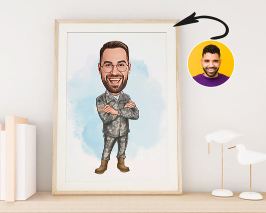 Personalised Soldier Caricature