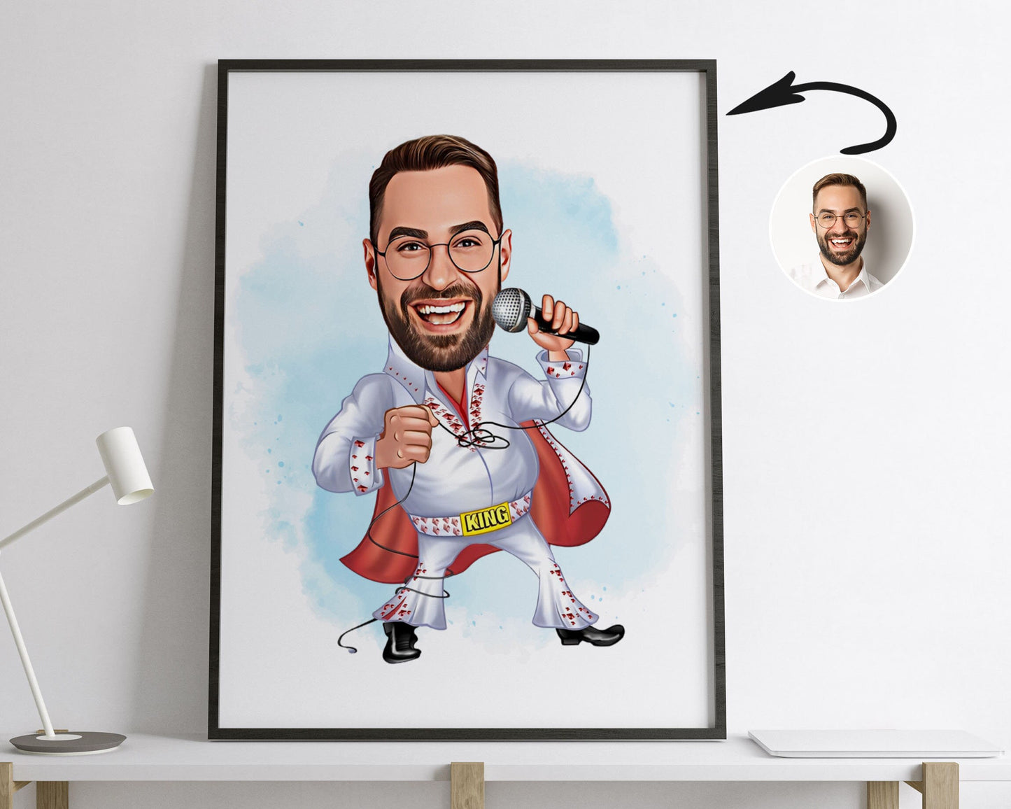 Personalised Elvis Presley Caricature