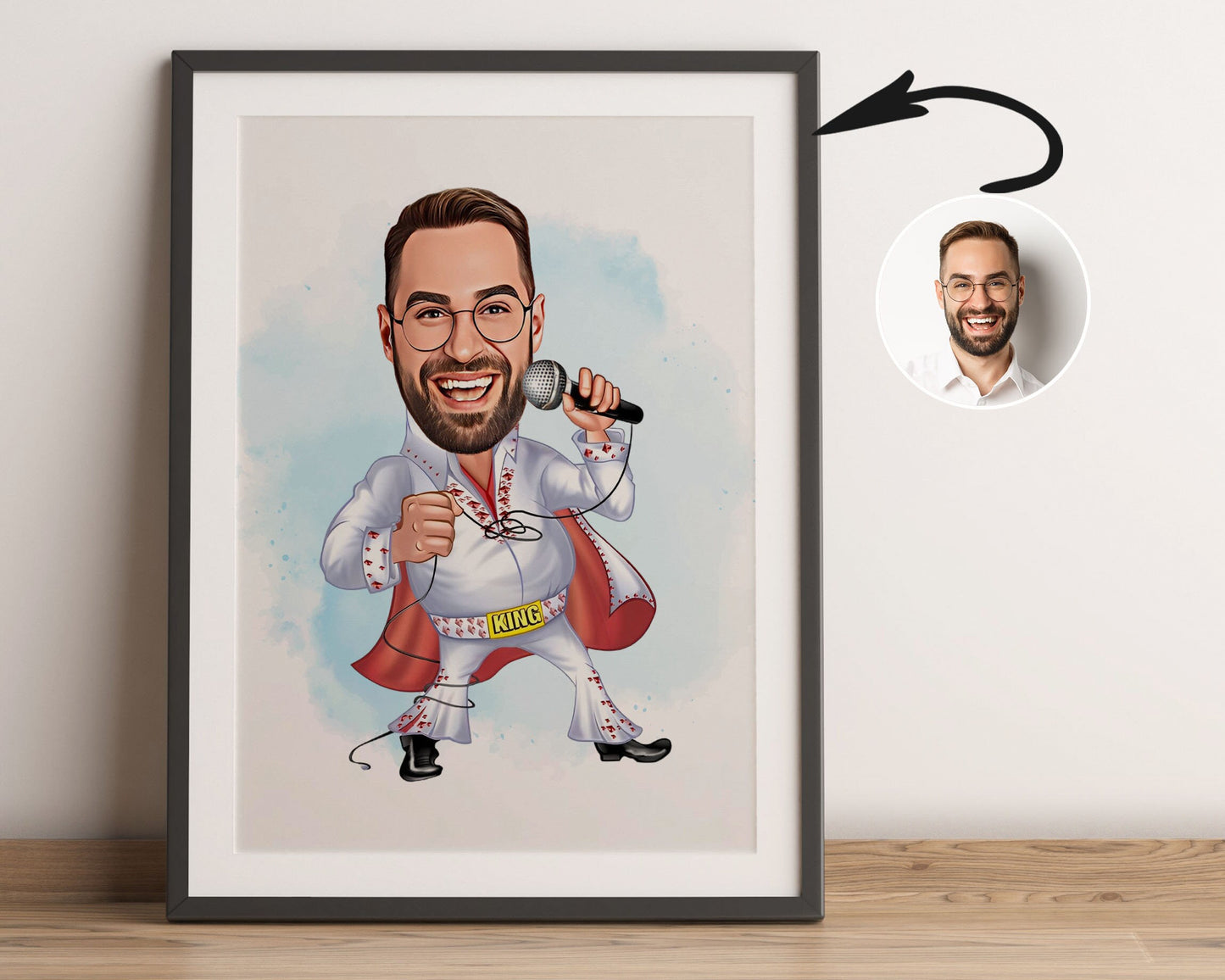 Personalised Elvis Presley Caricature