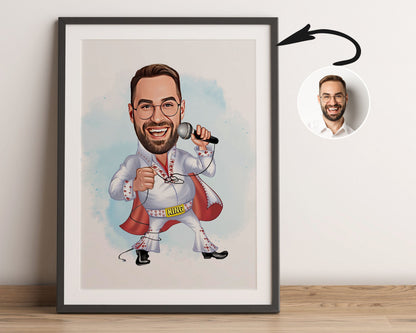 Personalised Elvis Presley Caricature