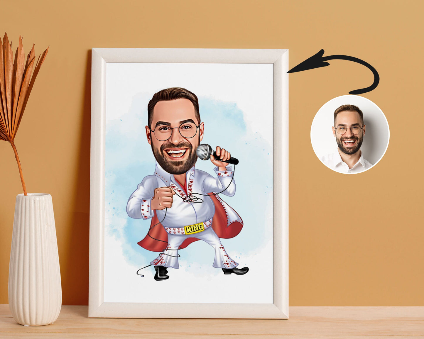 Personalised Elvis Presley Caricature