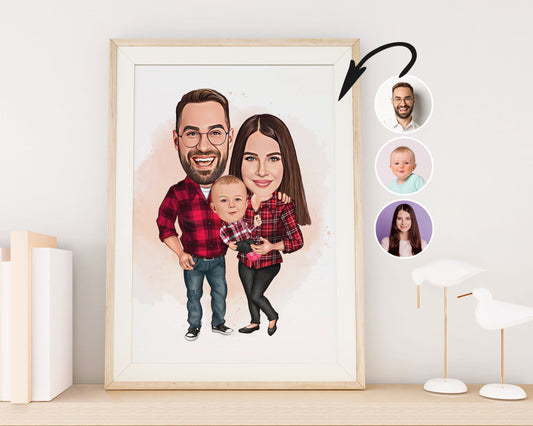 Personalised Family Caricature