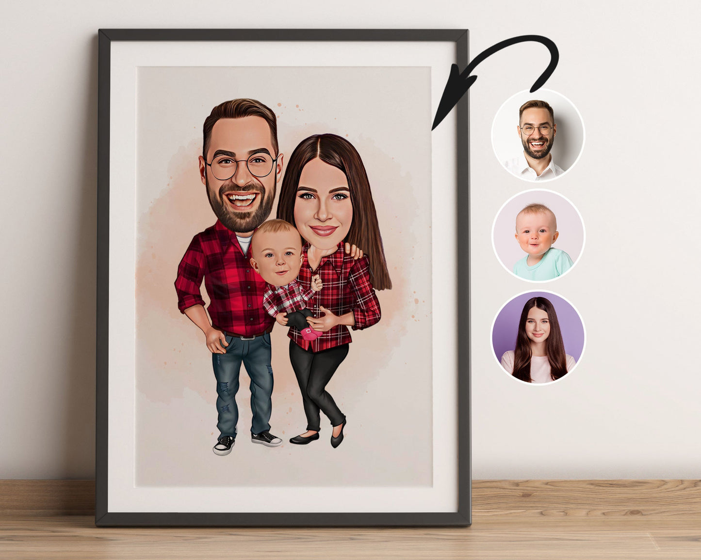 Personalised Family Caricature