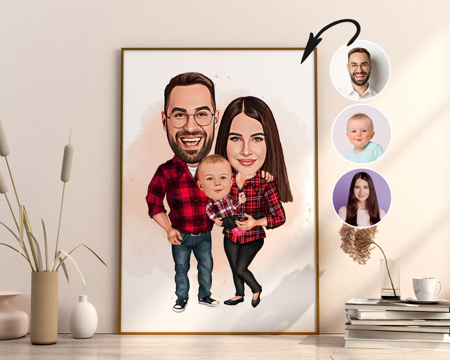 Personalised Family Caricature